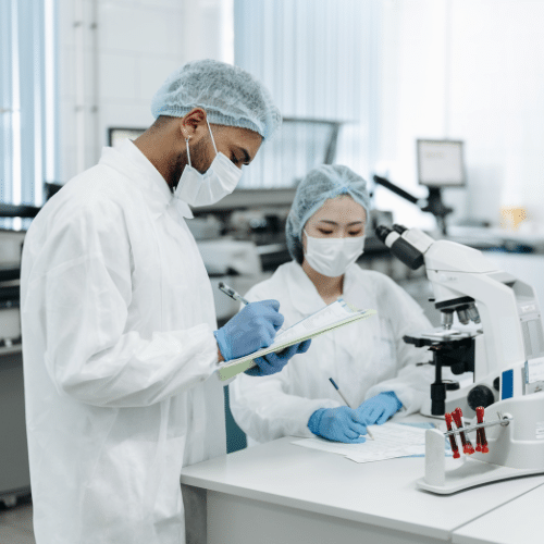 Researchers in Lab
